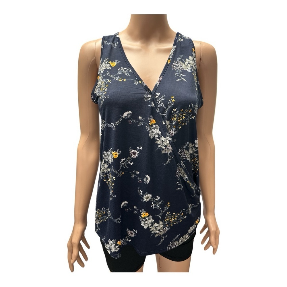 Papermoon - NWT Floral V-Neck Faux Wrap Sleeveless Top